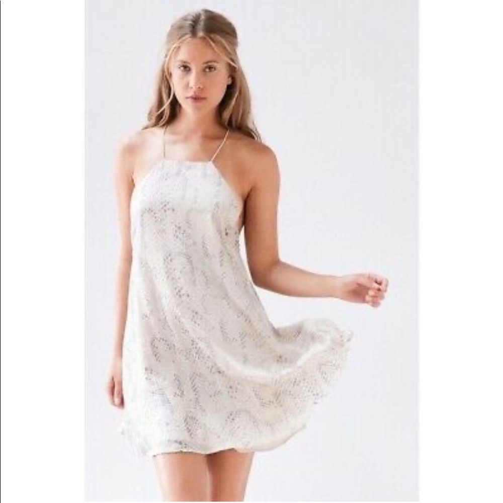New URBAN OUTFITTERS Ivory Viper Snakeskin dress